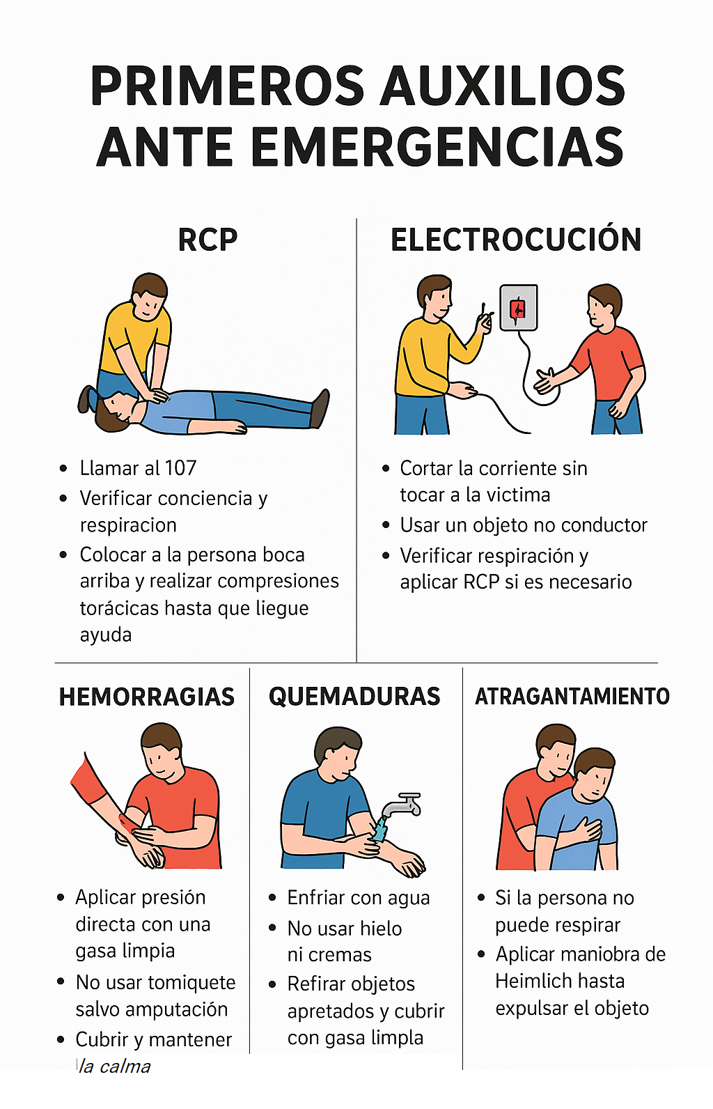 infografía primeros auxilios